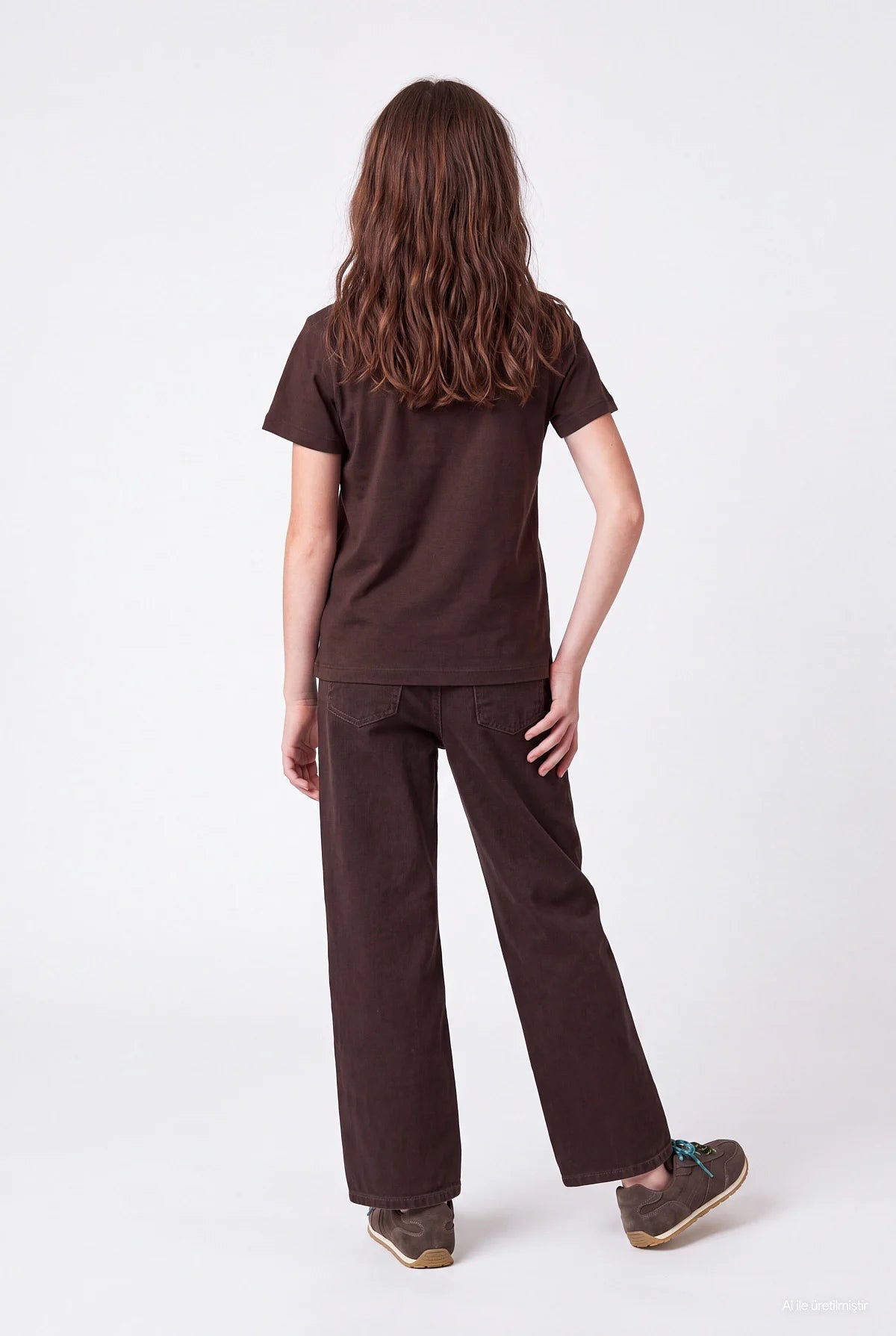 Girls' High-Waisted Wide-Leg Jeans