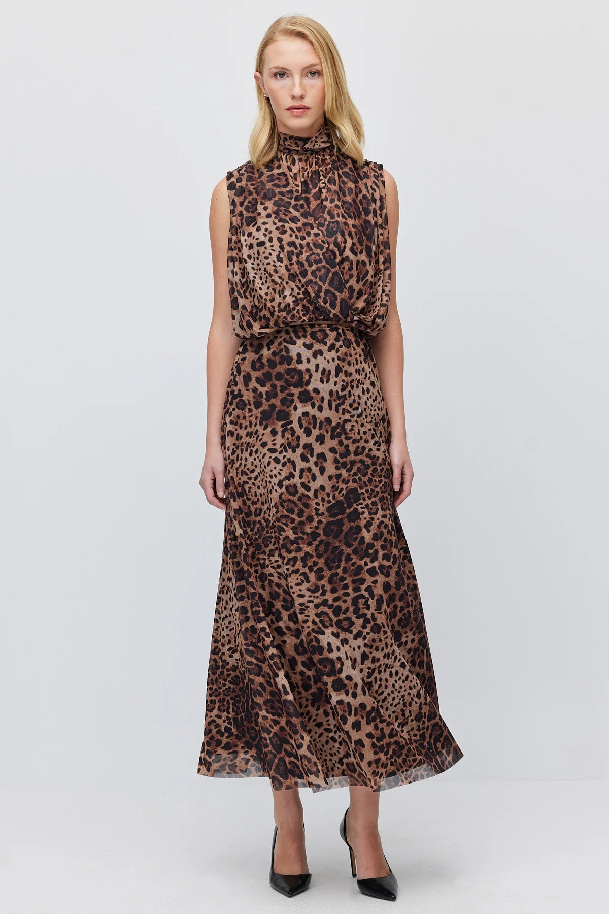 Women's Patterned Chiffon Maxi Skirt