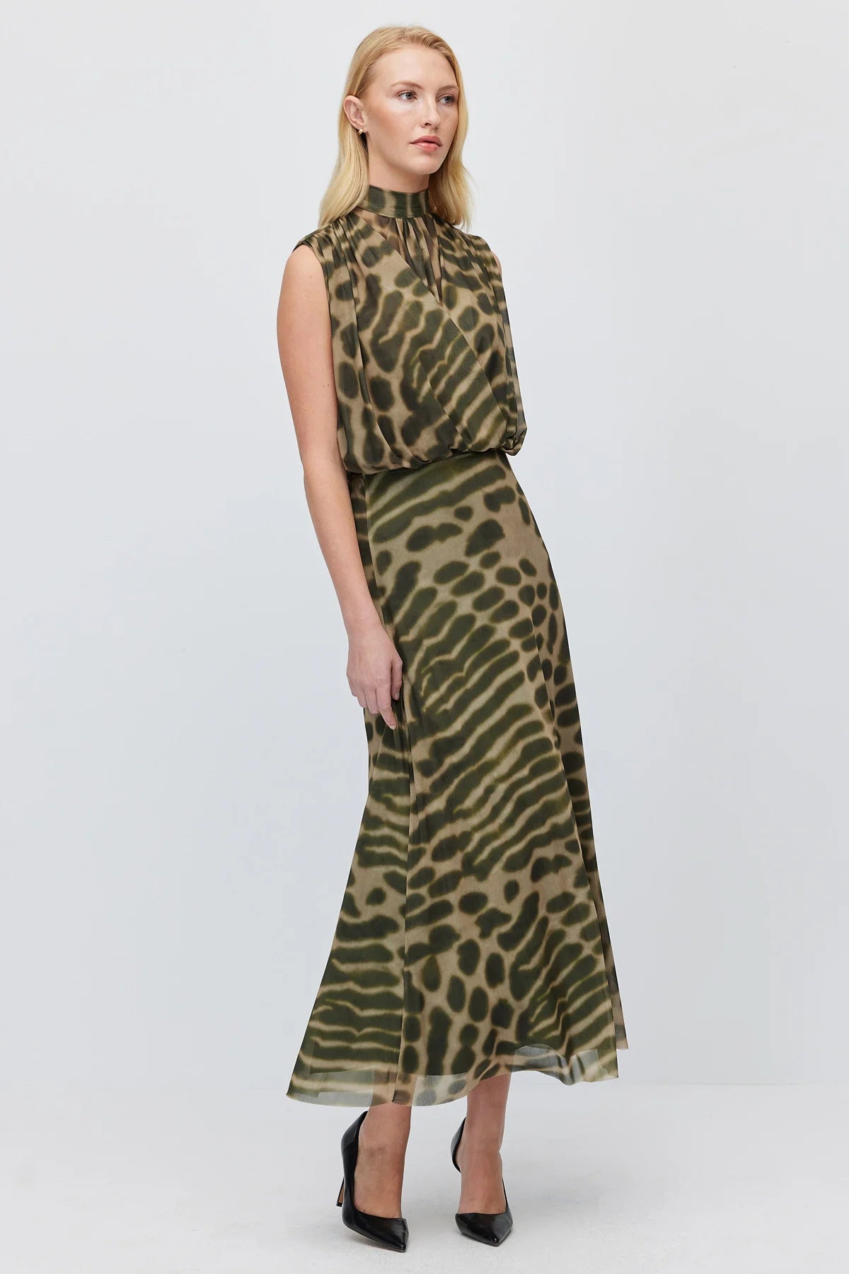 Women's Patterned Chiffon Maxi Skirt