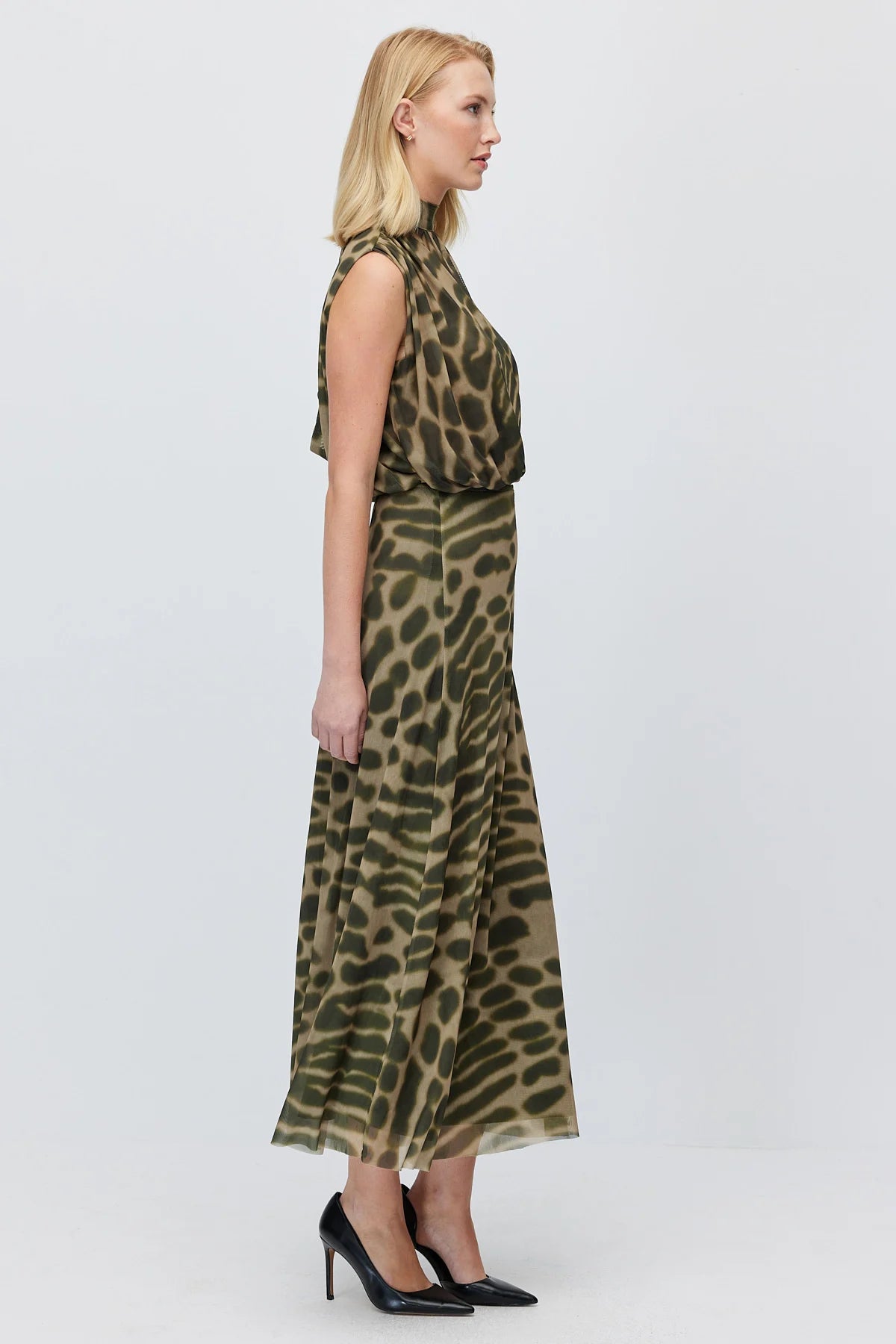 Women's Patterned Chiffon Maxi Skirt