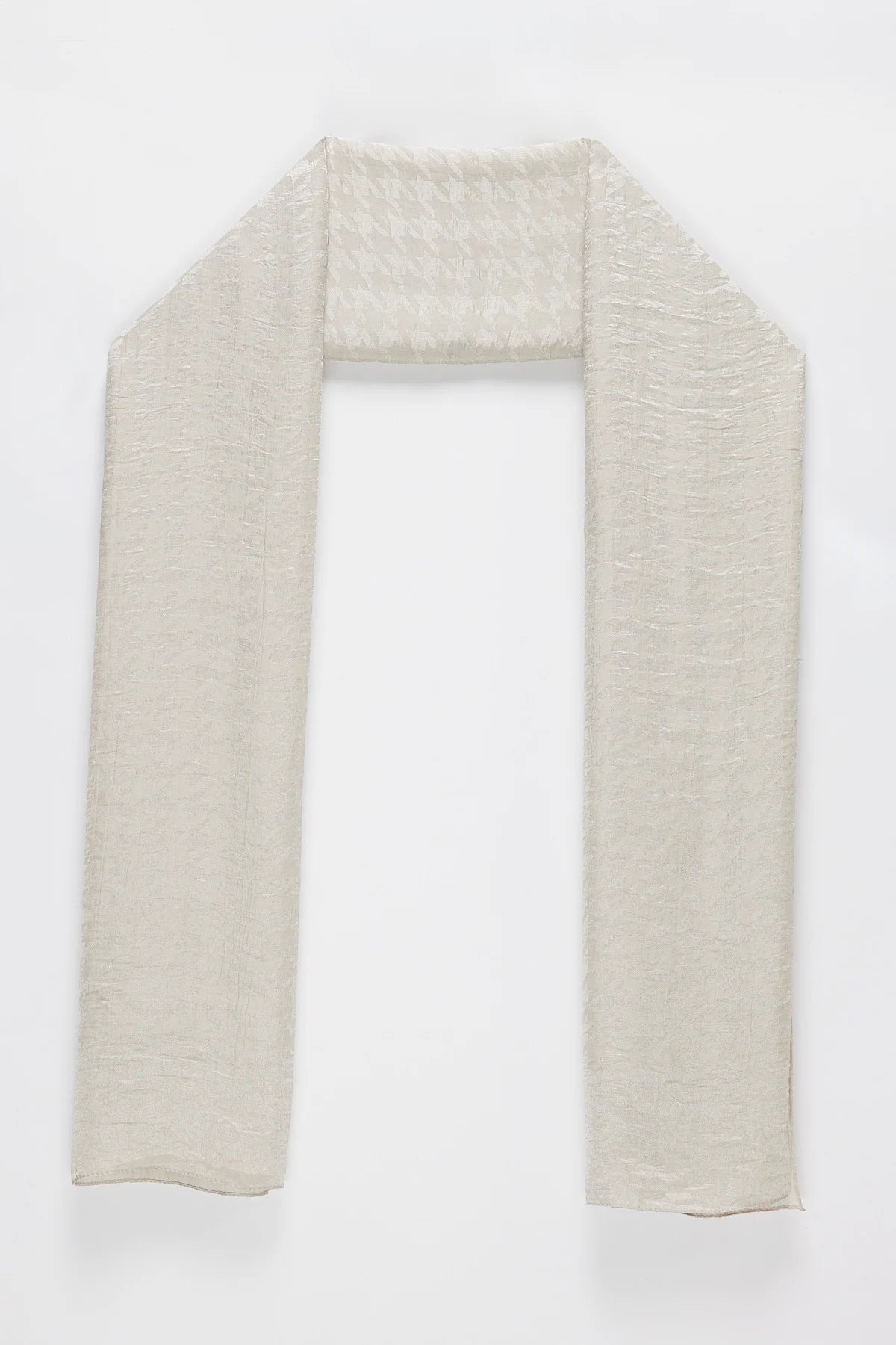 Houndstooth Pattern Jacquard Rectangular Shawl