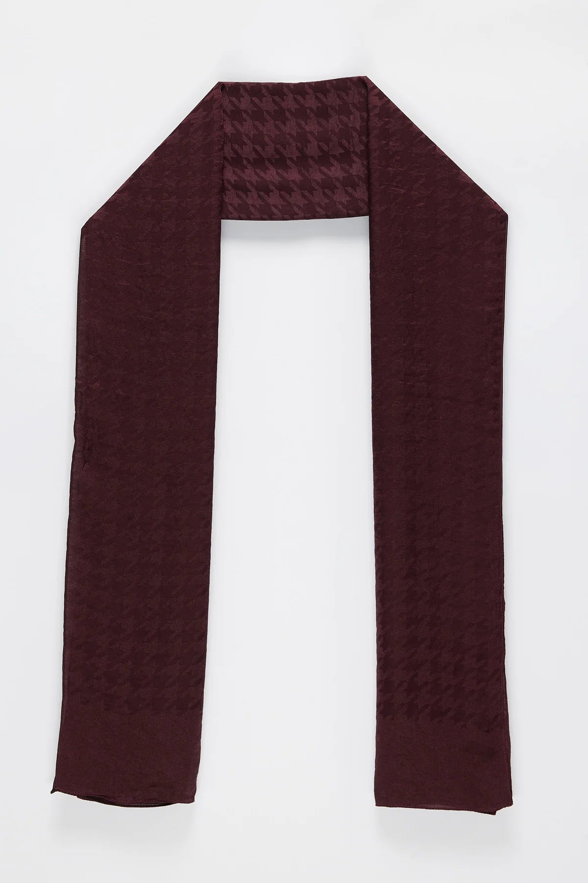 Houndstooth Pattern Jacquard Rectangular Shawl