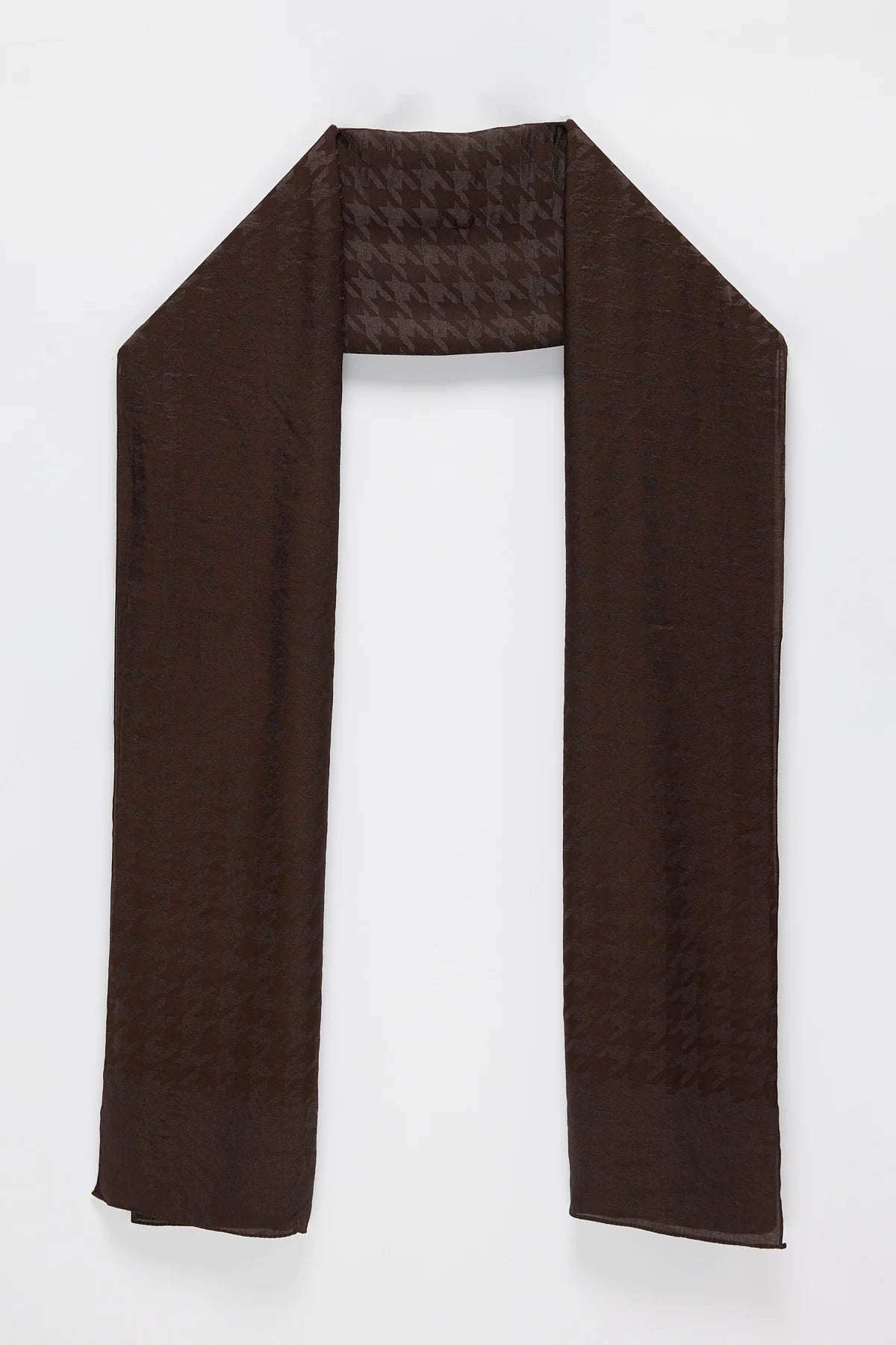 Houndstooth Pattern Jacquard Rectangular Shawl