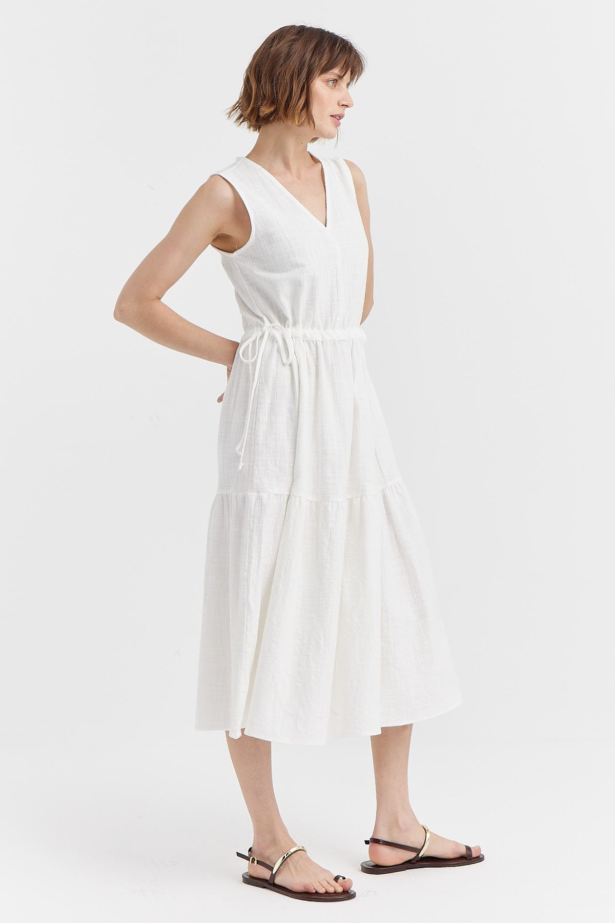 Women's Textured Midi Dress
