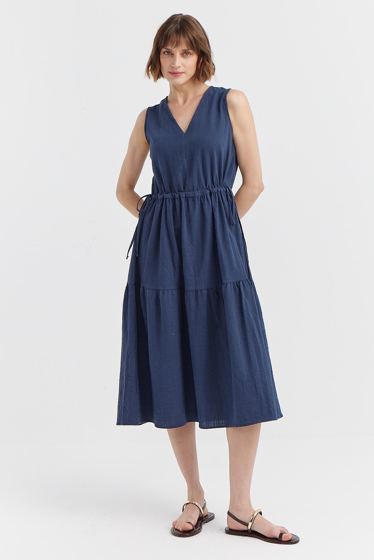 Women's Textured Midi Dress