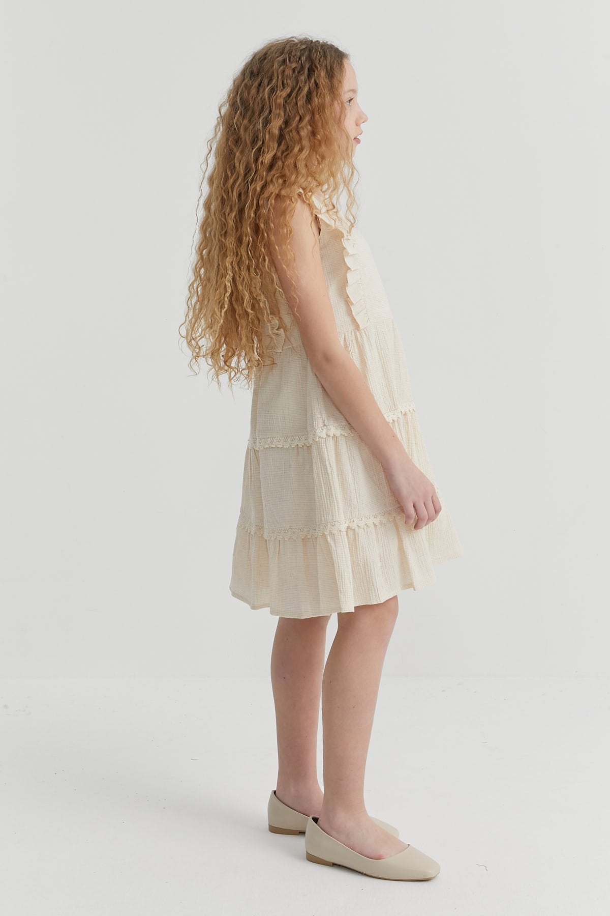Girl's Detailed Sleeveless Dress