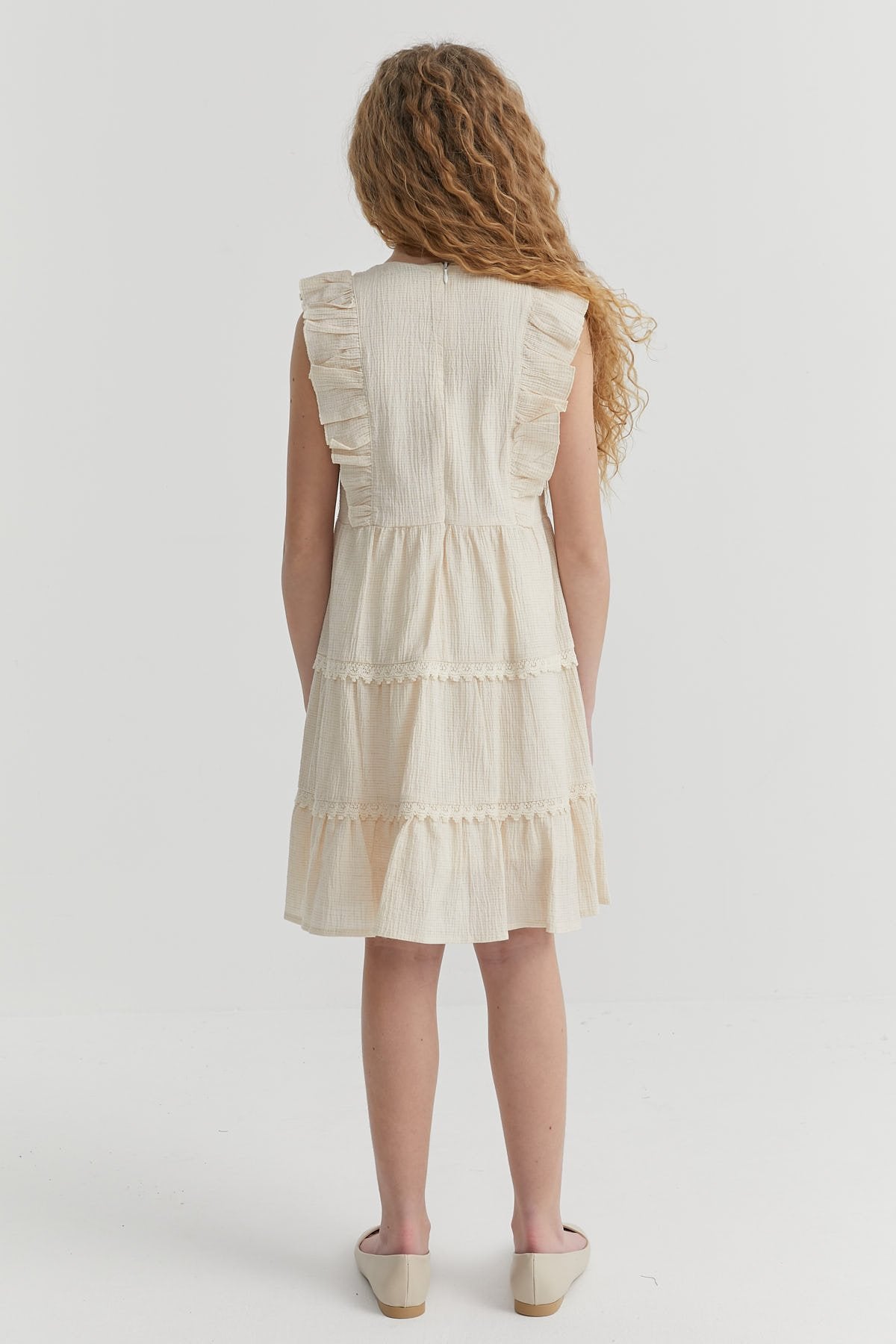 Girl's Detailed Sleeveless Dress