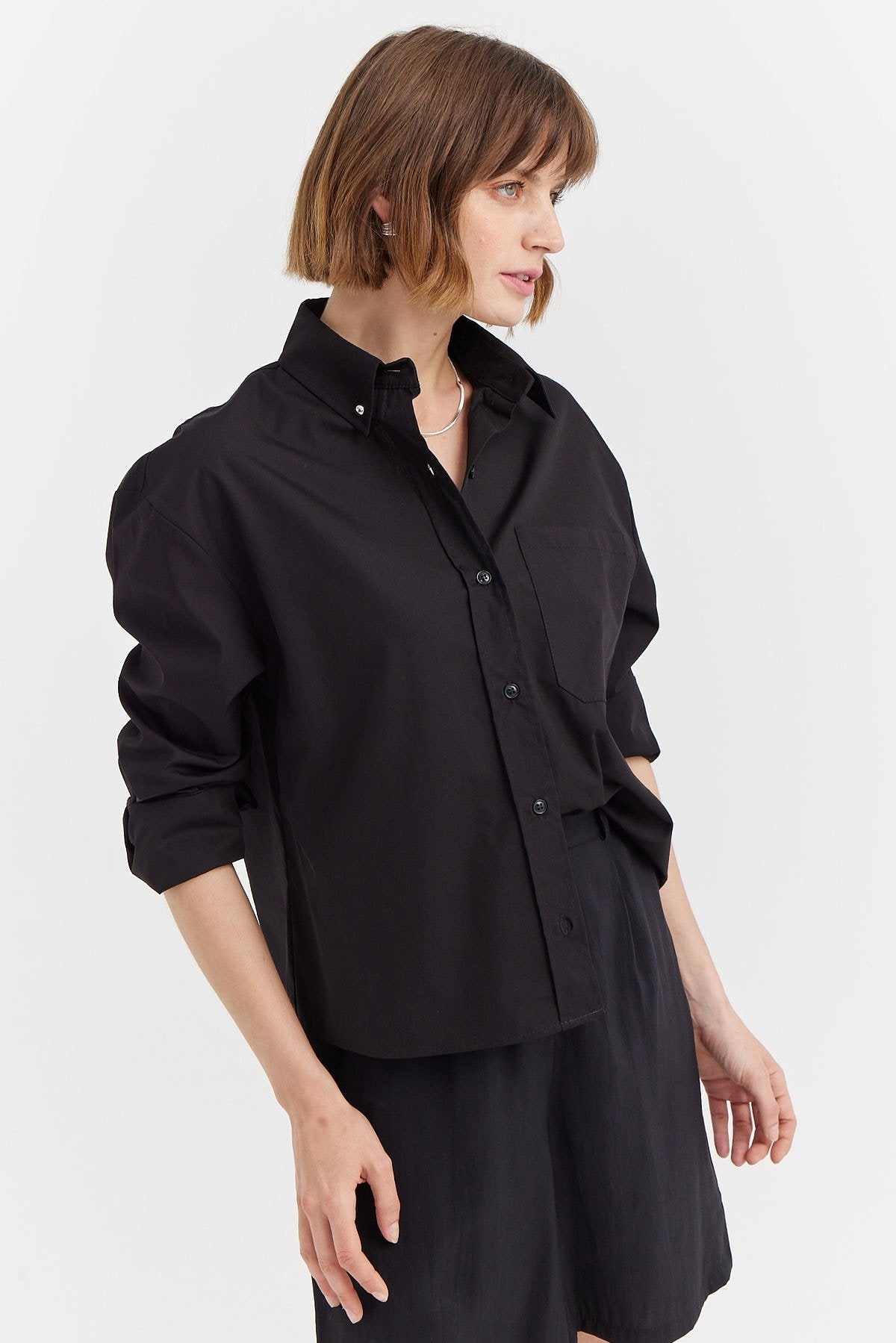 Women's Pocket Detailed Cotton Shirt