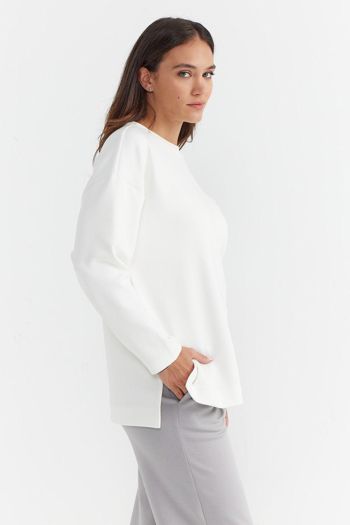 Women's Long Sleeve Soft Texture Blouse