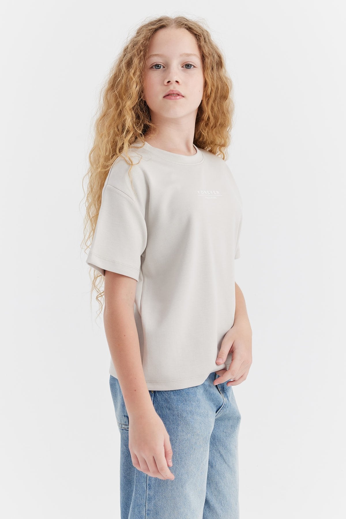 Girl's Text Printed T-shirt