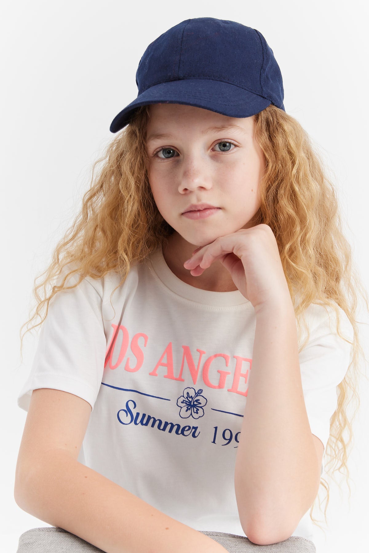 Girl's T-shirt with Embossed Print Detail