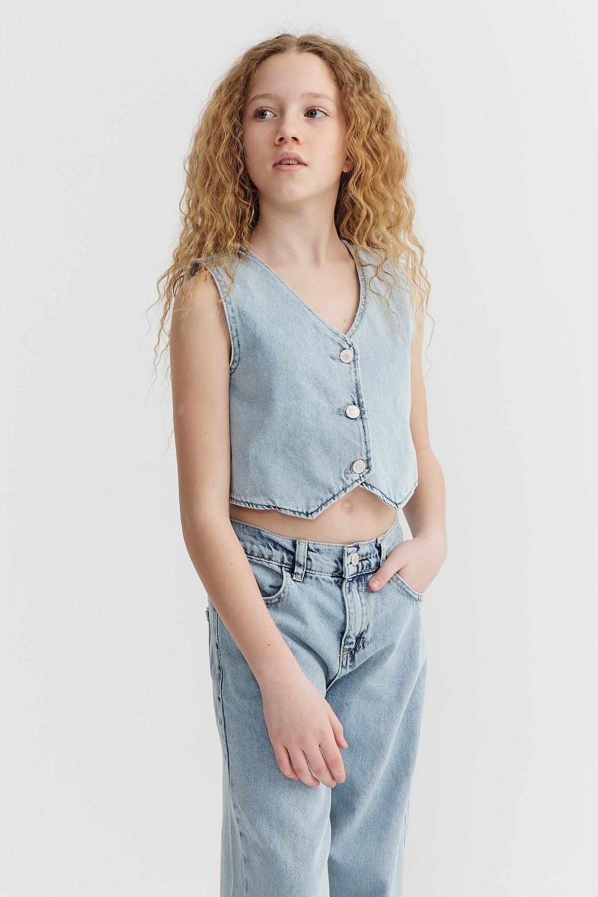 Girl's Denim Vest