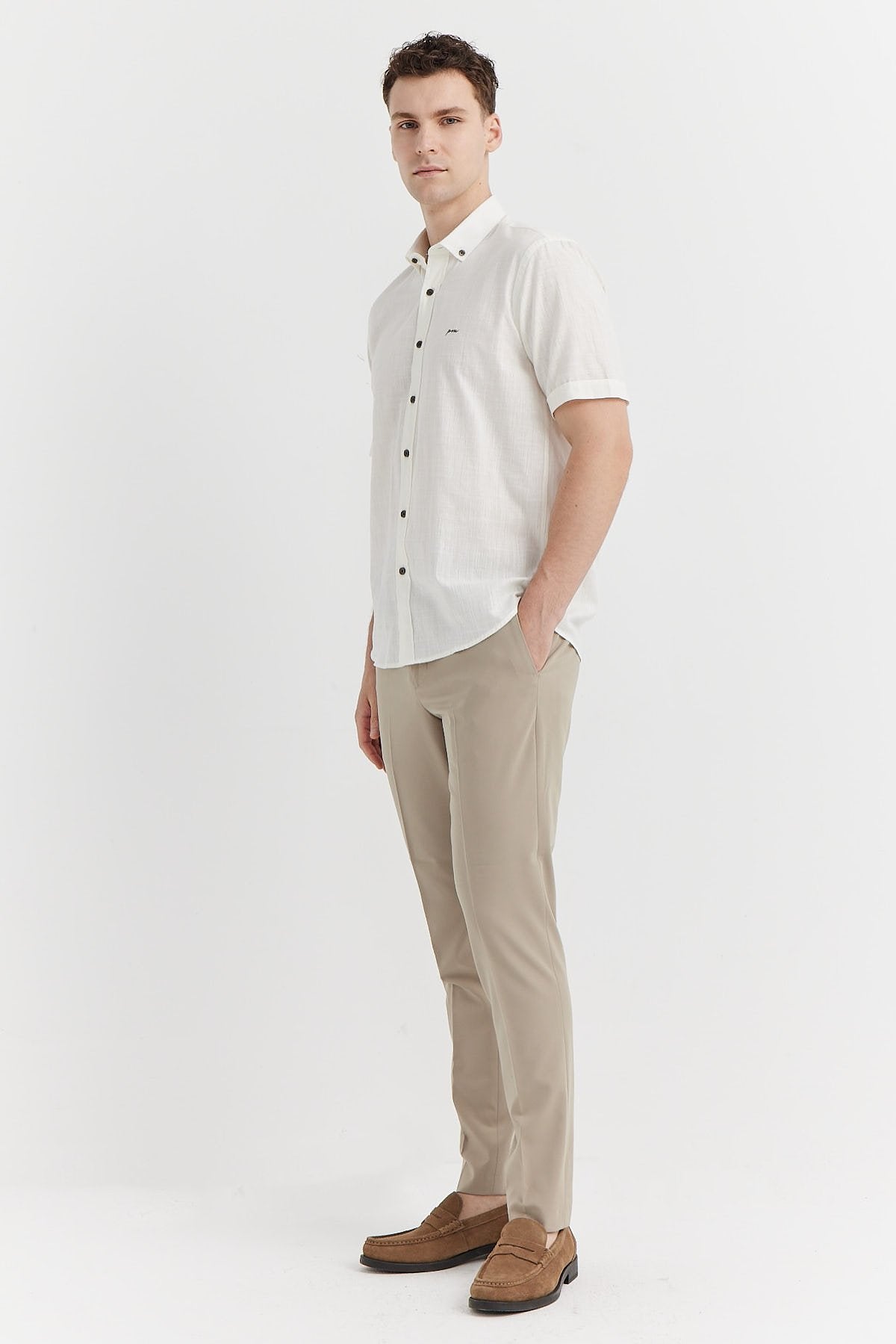 Men's Slim Fit Fabric Trousers