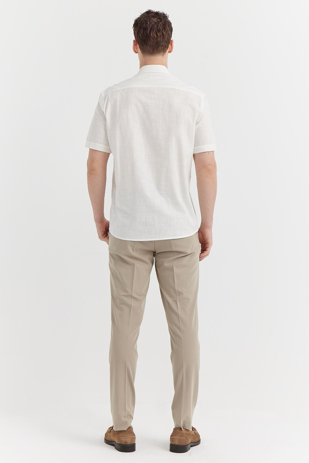Men's Slim Fit Fabric Trousers