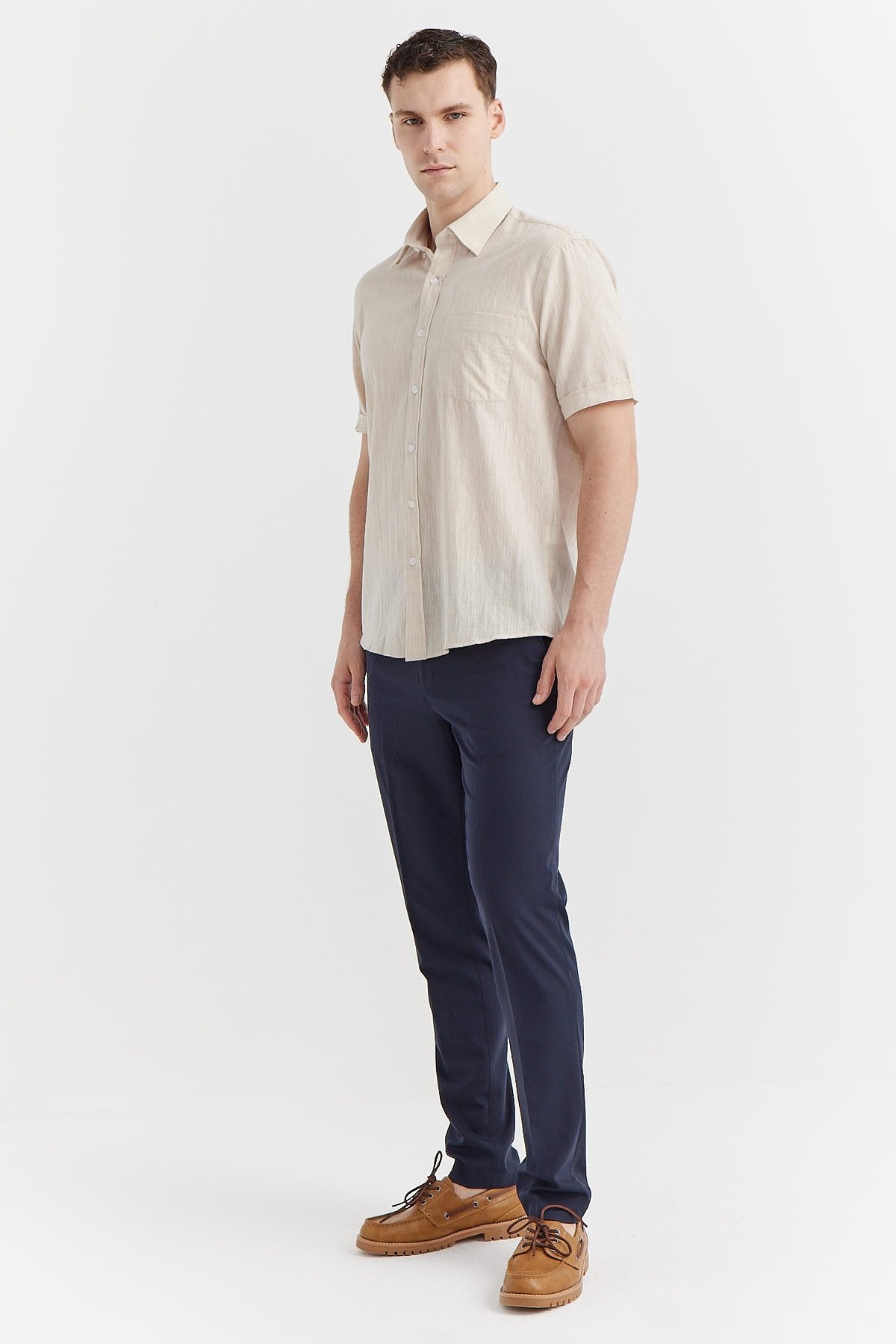 Men's Slim Fit Fabric Trousers