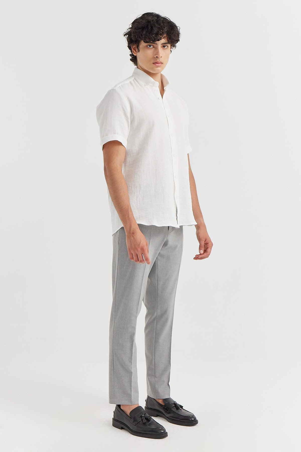 Men's Slim Fit Fabric Trousers