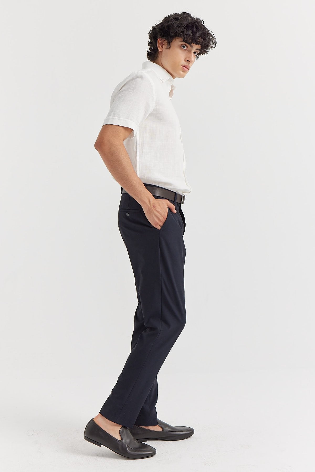 Men's Slim Fit Fabric Trousers