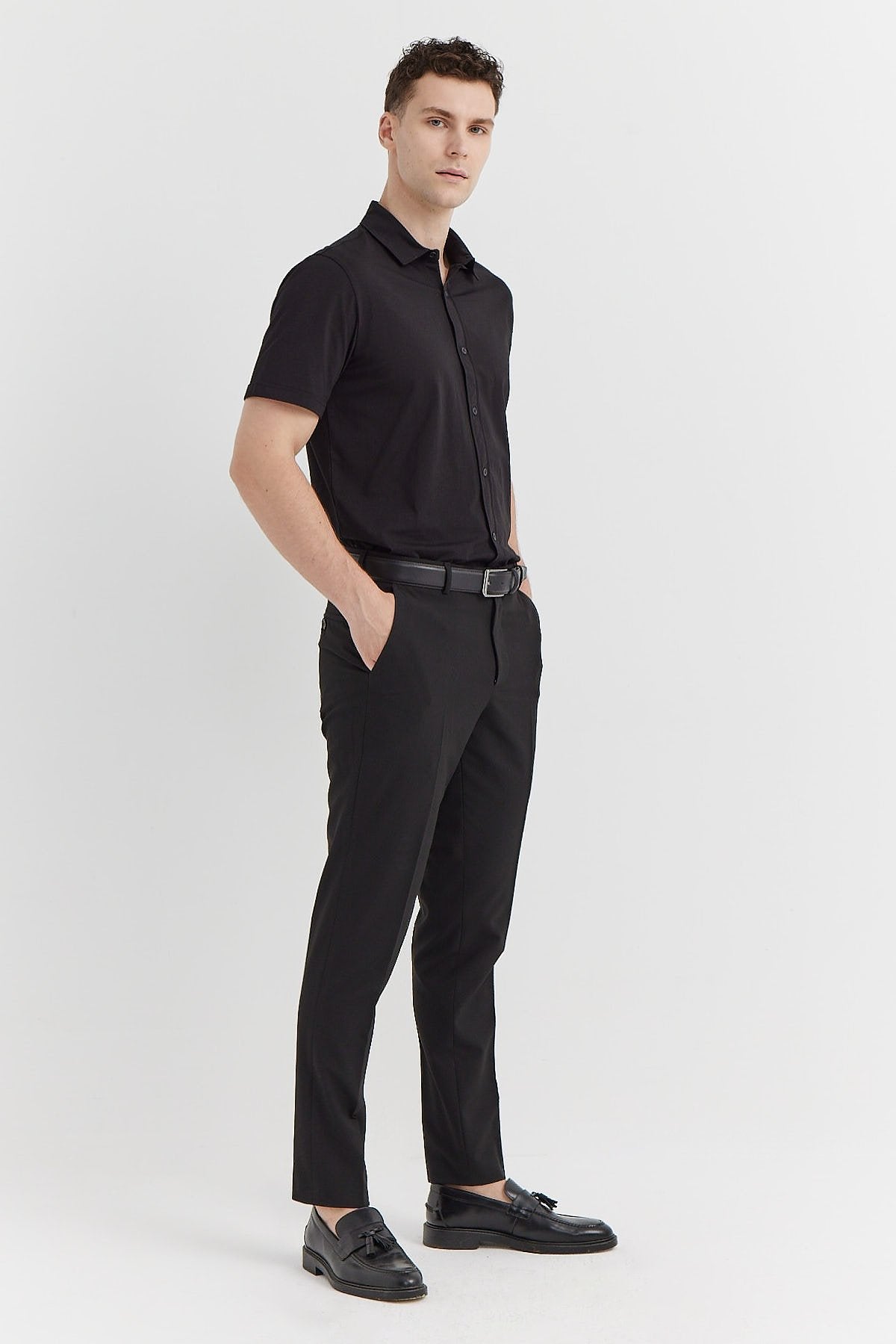 Men's Slim Fit Fabric Trousers