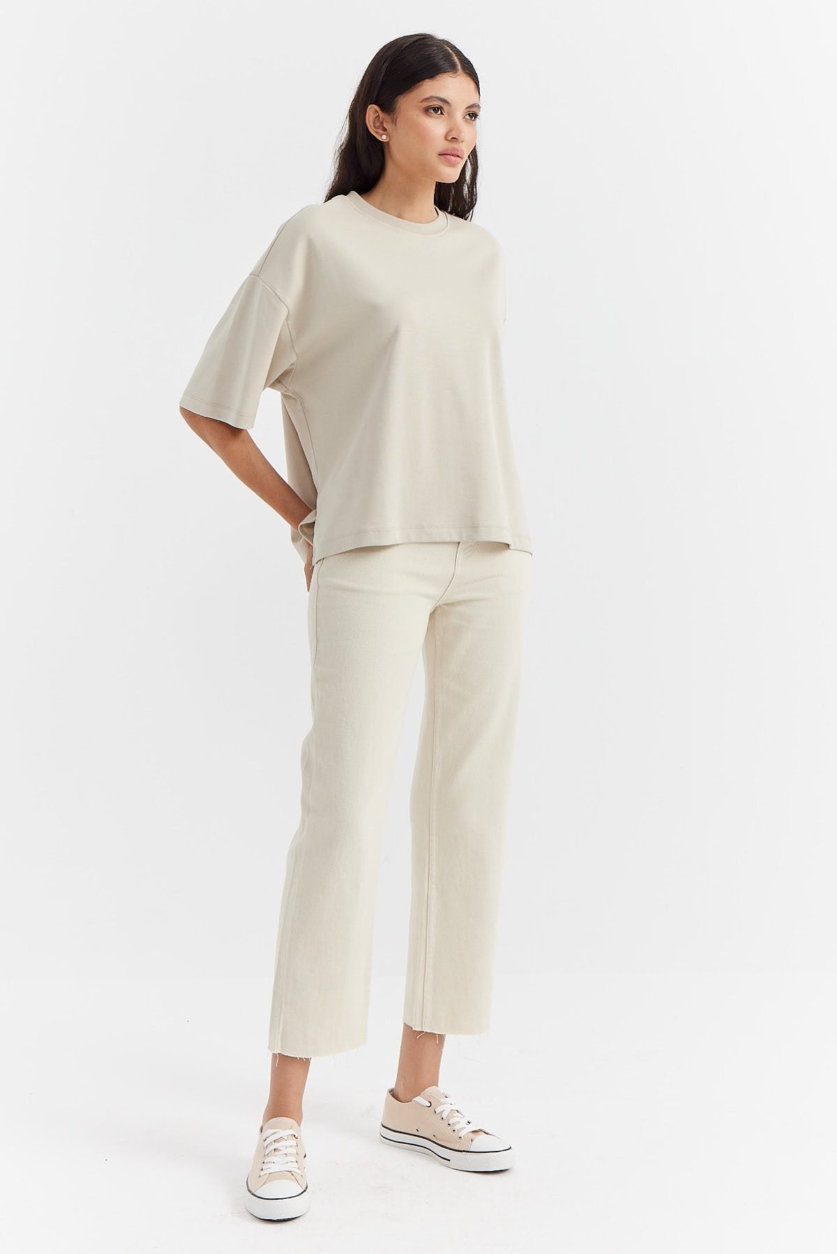 Women's High Waist Cut-Leg Jeans