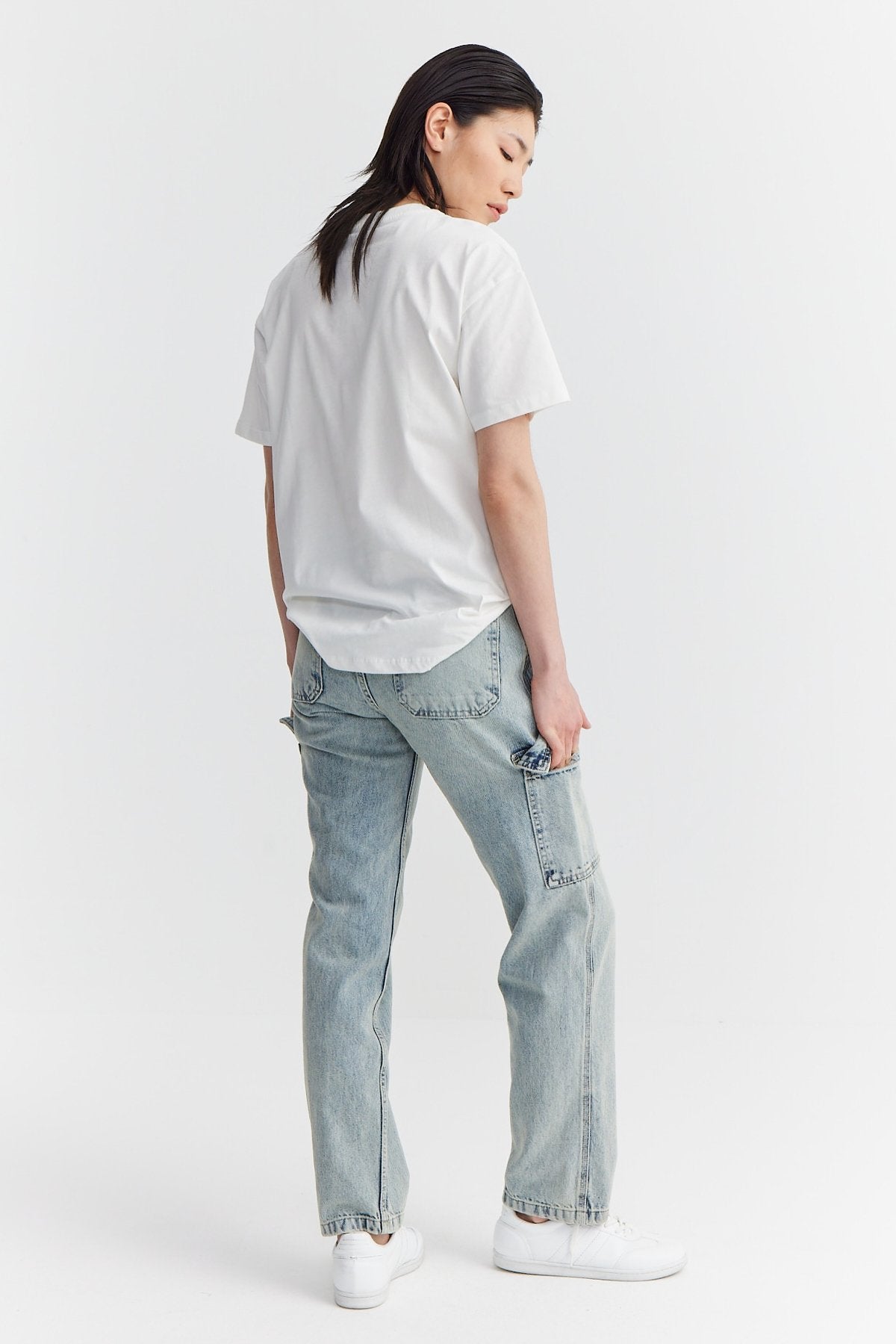 Women's High Waist Straight Leg Cargo Pants with Pockets
