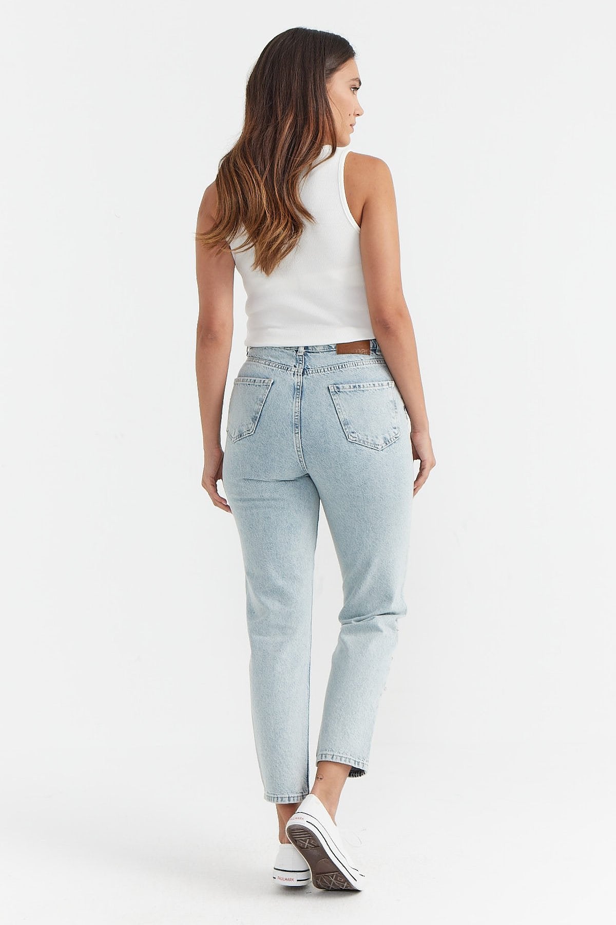 Women's High Waist Stone Printed Jeans