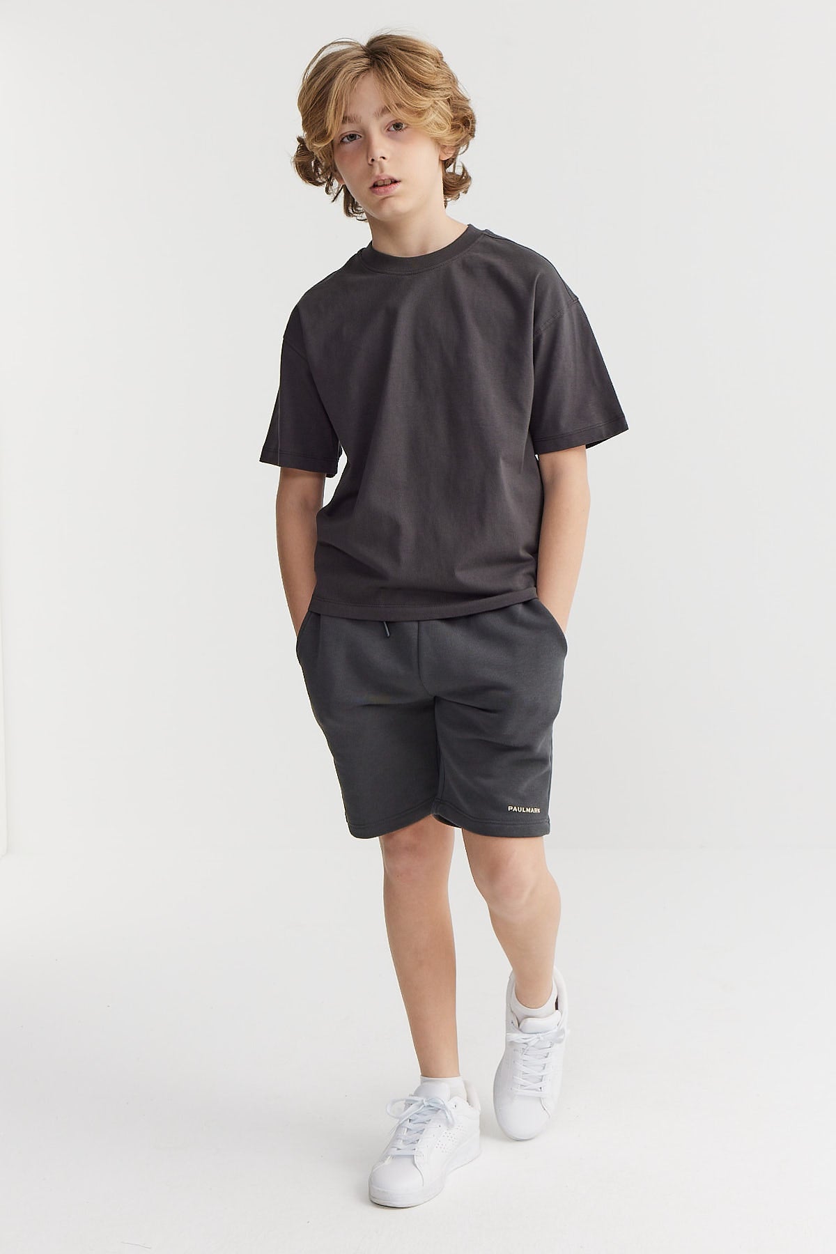 Boys' Tied Waist Paulmark Printed Shorts