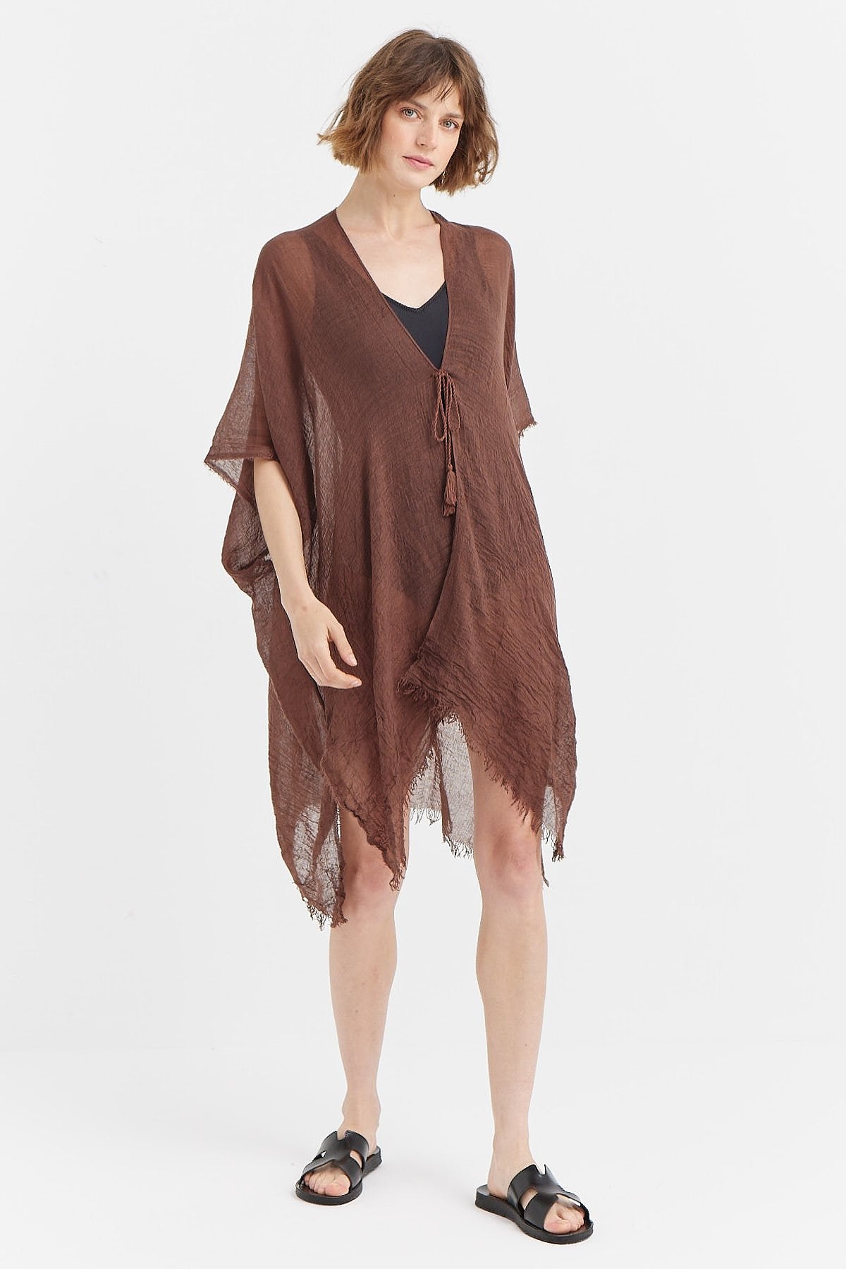 Women's Solid Color Tulle Pareo