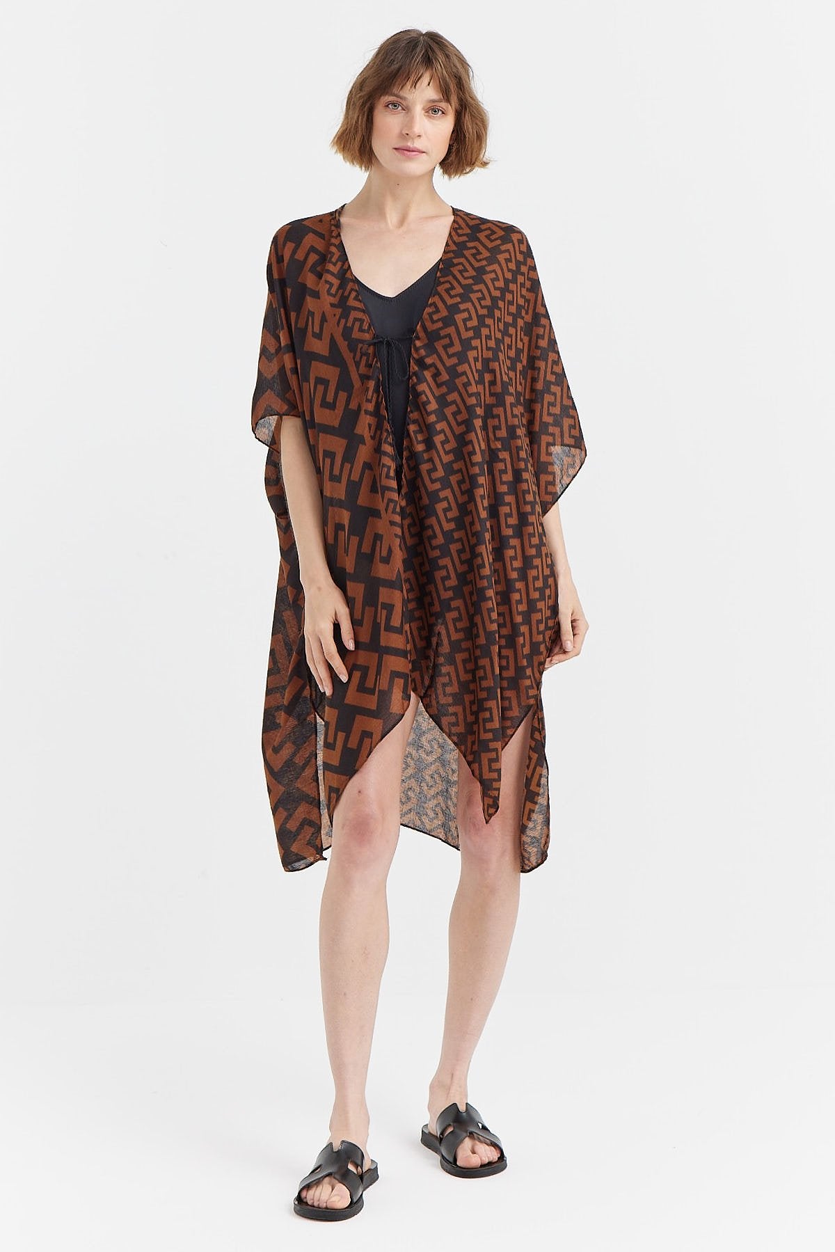 Women's Patterned Front Tie Pareo