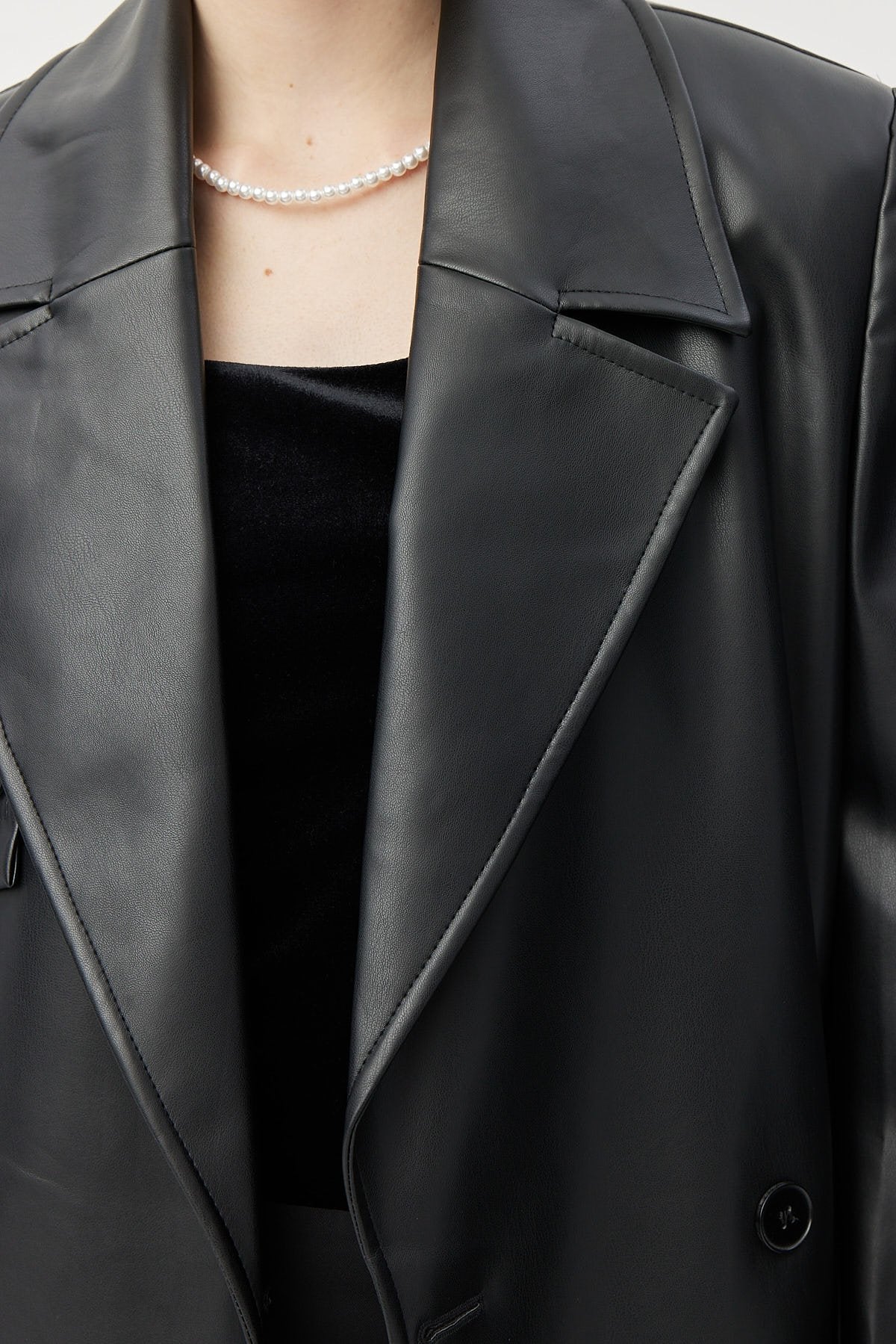 Women's Belted Leather Trench Coat