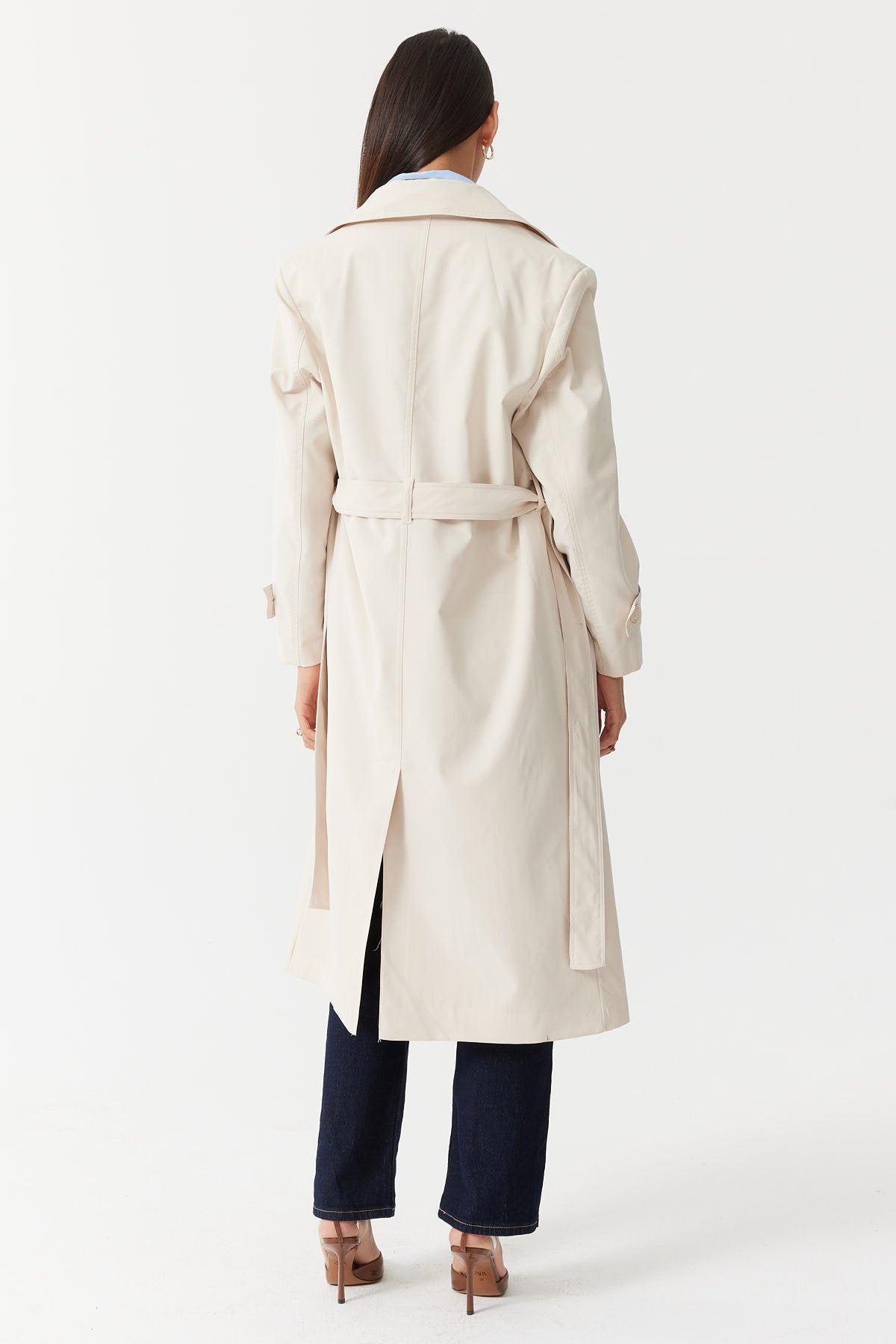 Women's Double-Breasted Closure Trench Coat