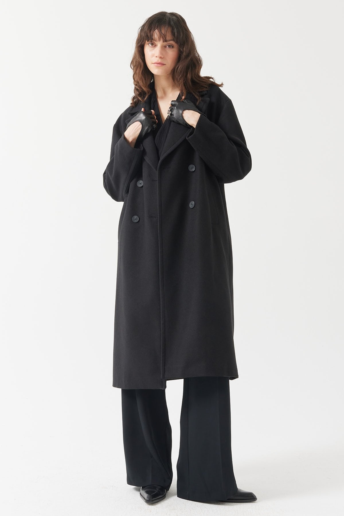 Women's Buttoned Cashmere Coat