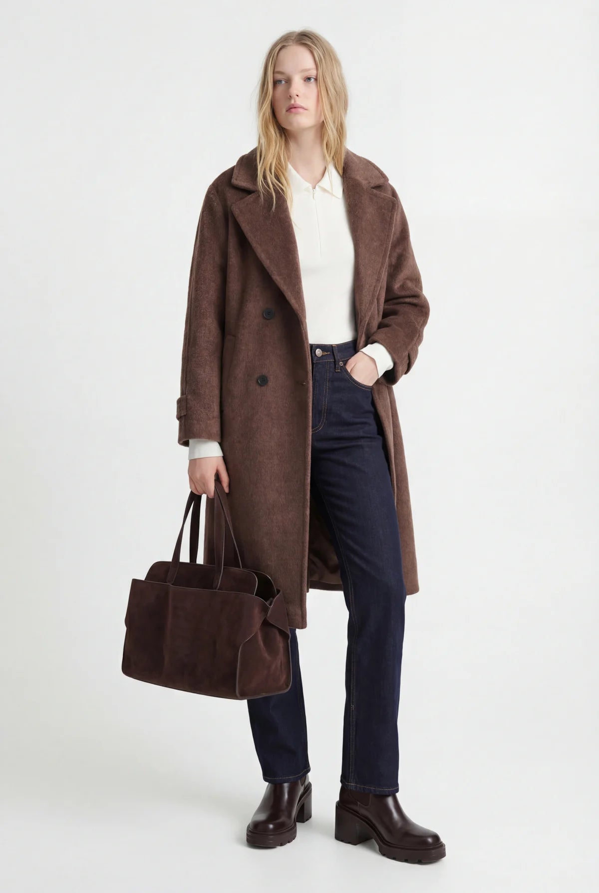 Women's Double-Breasted Bowl Coat