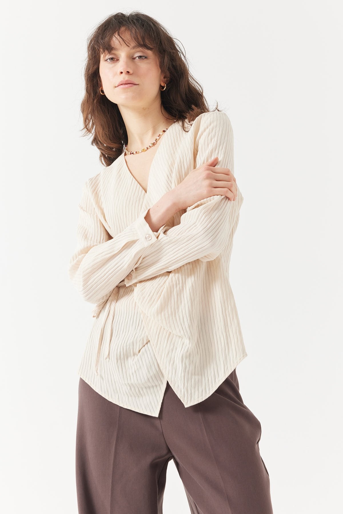 Women's Tied Wrap Blouse