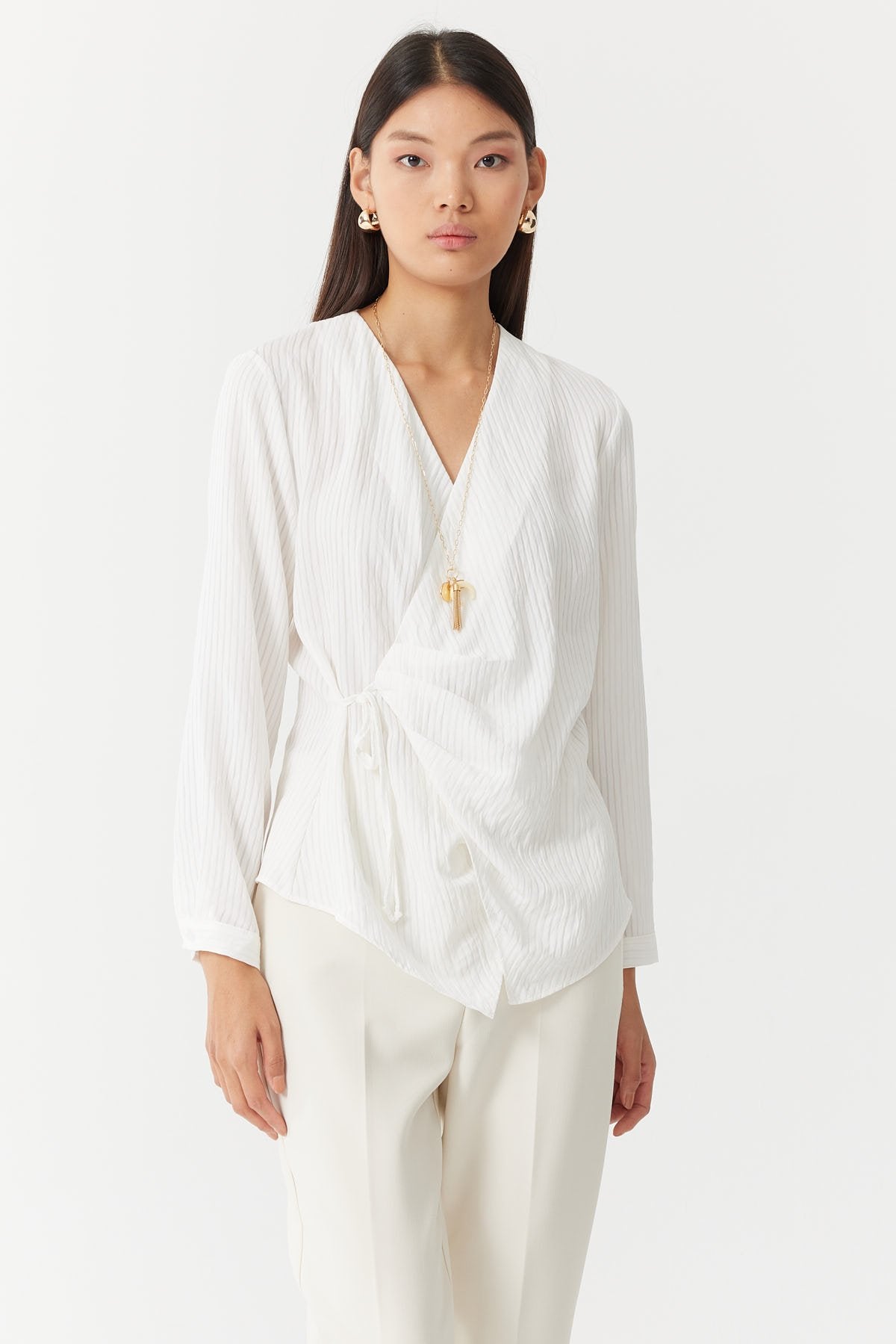 Women's Tied Wrap Blouse