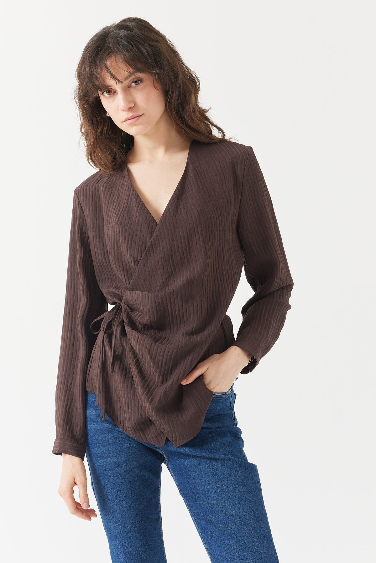 Women's Tied Wrap Blouse