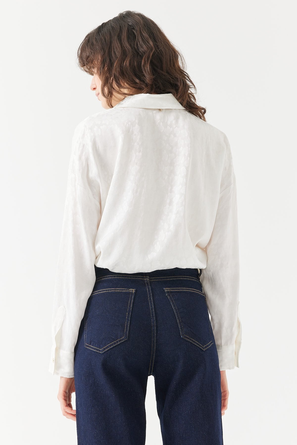 Women's Patterned Belted Shirt