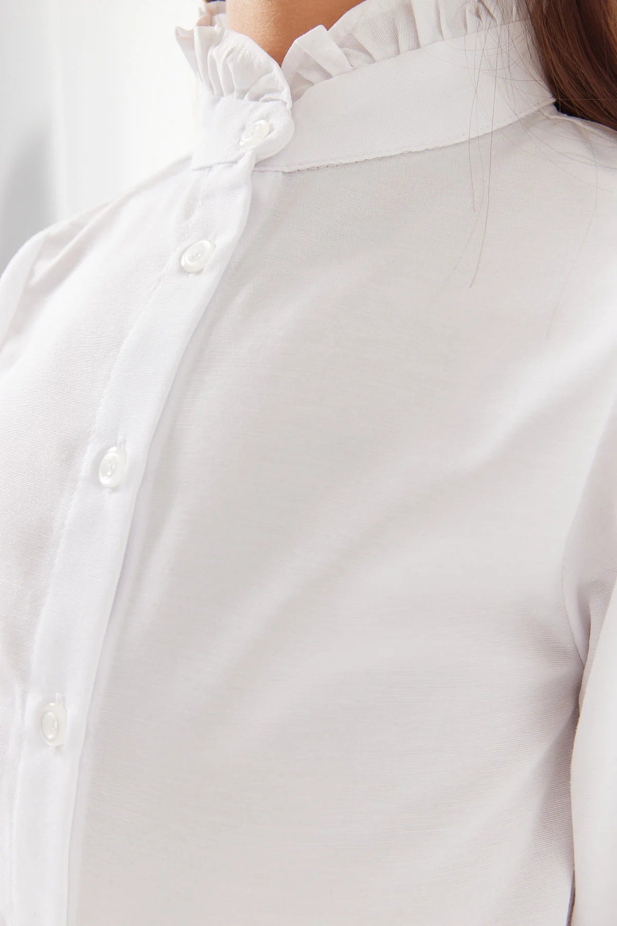 Girls' Shirt with Collar Detail