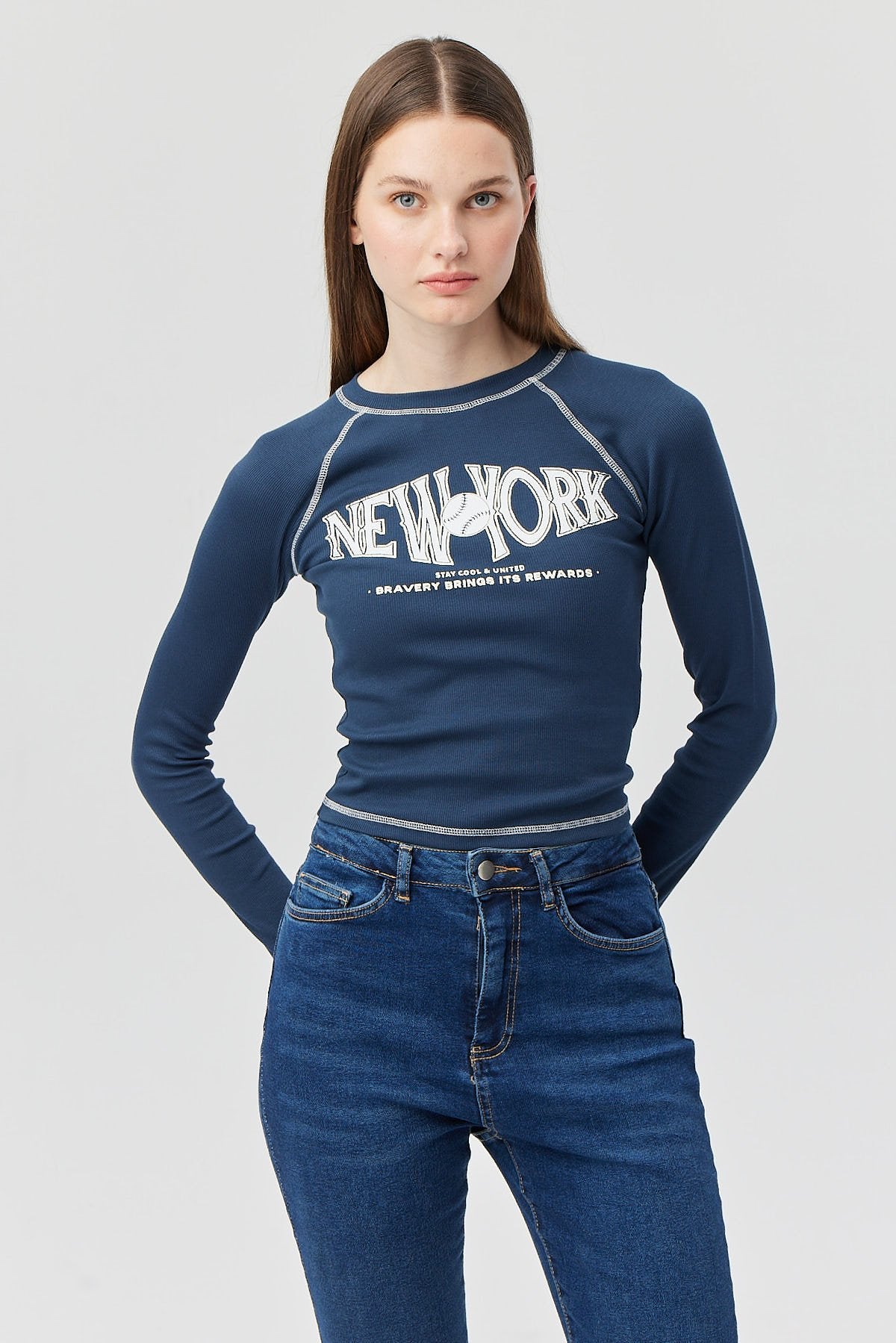 Women's Contrast Stitched Bodysuit