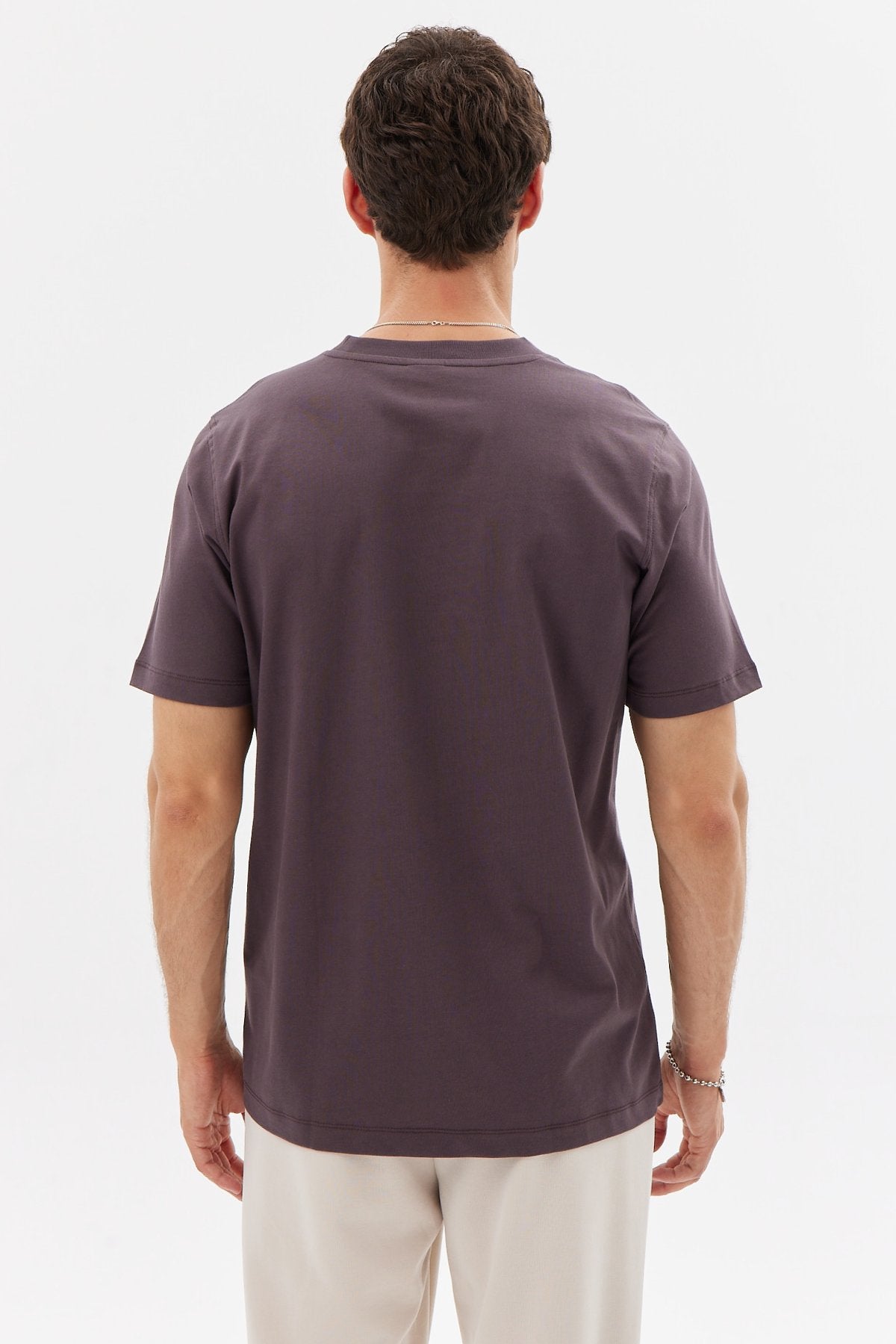 Erkek Bisiklet Yaka Basic T-shirt