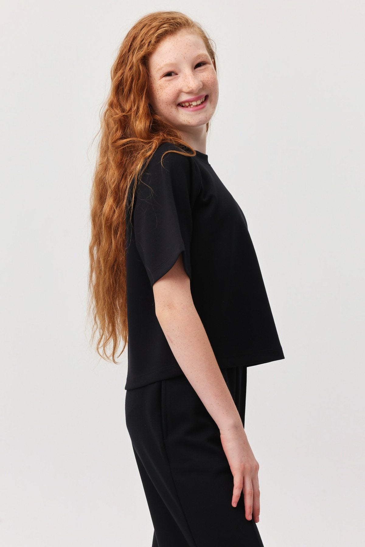 Girl's Contrast Stitched T-shirt