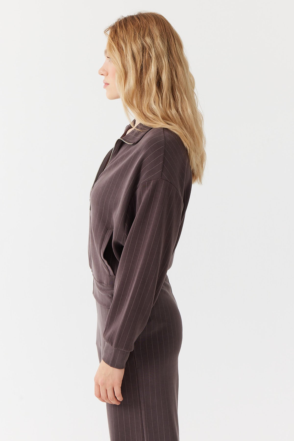 Women's Stand Collar Sweat Top