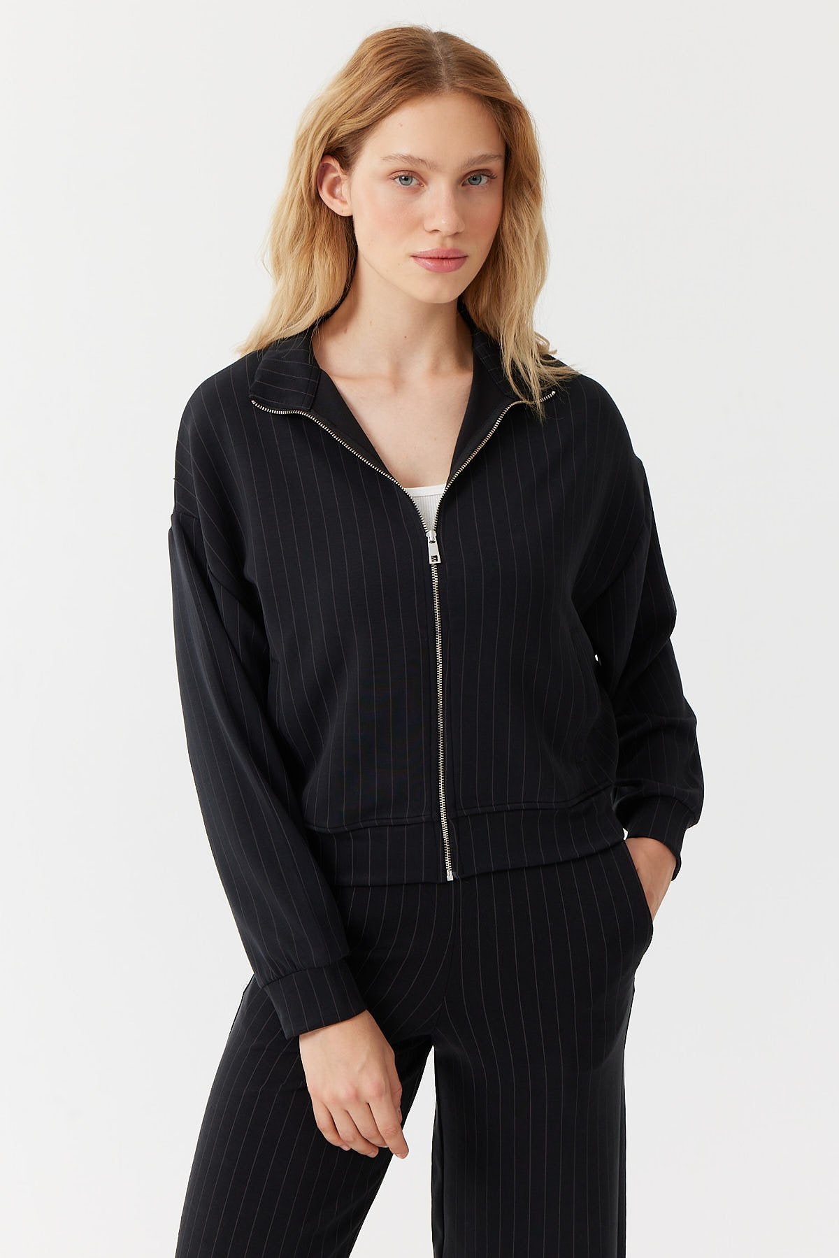 Women's Stand Collar Sweat Top