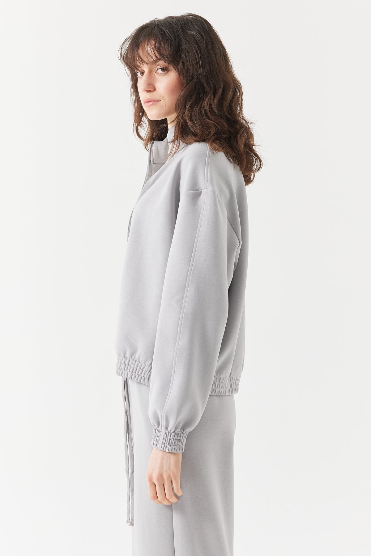 Women's Stand Collar Sweat Top