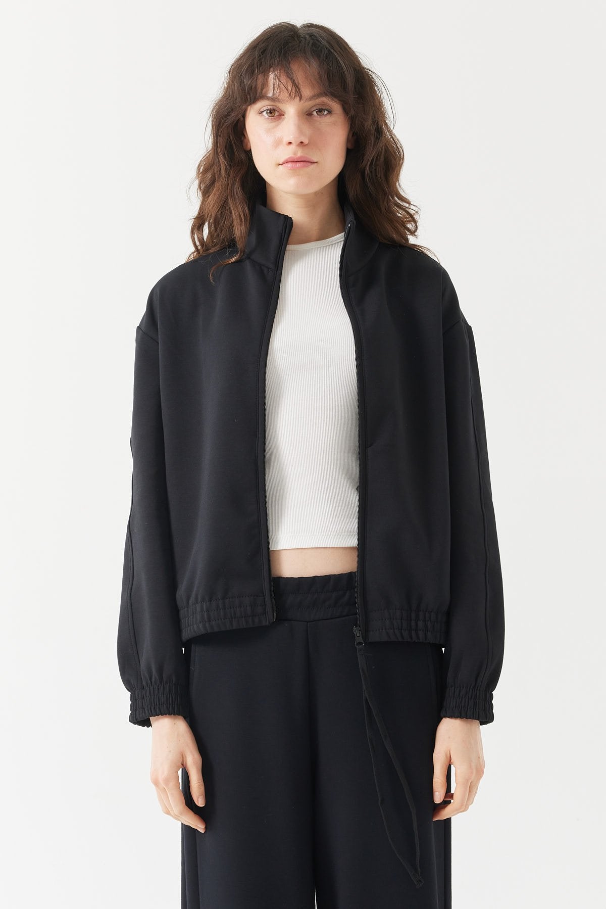 Women's Stand Collar Sweat Top