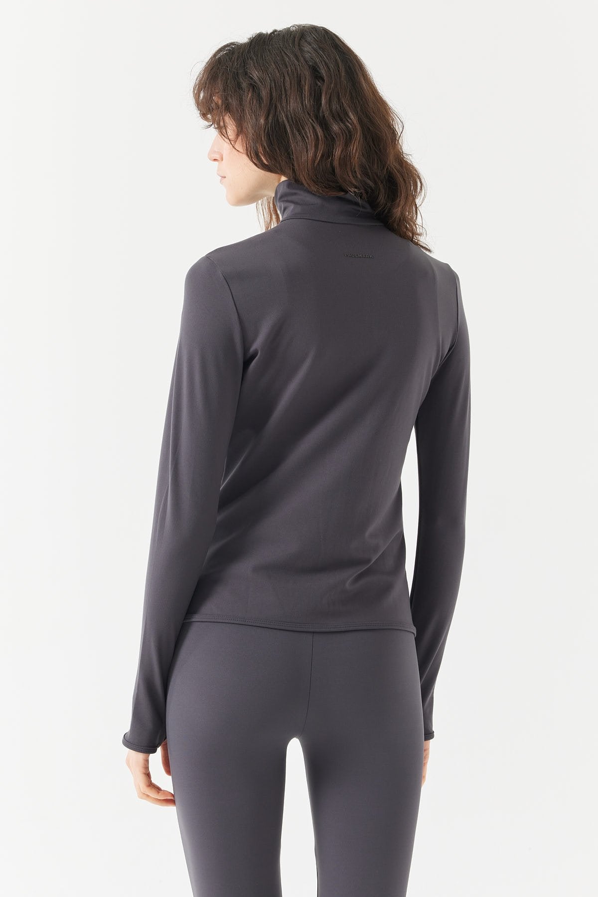 Women's Glove Detailed Zippered Thin Sweat Coat