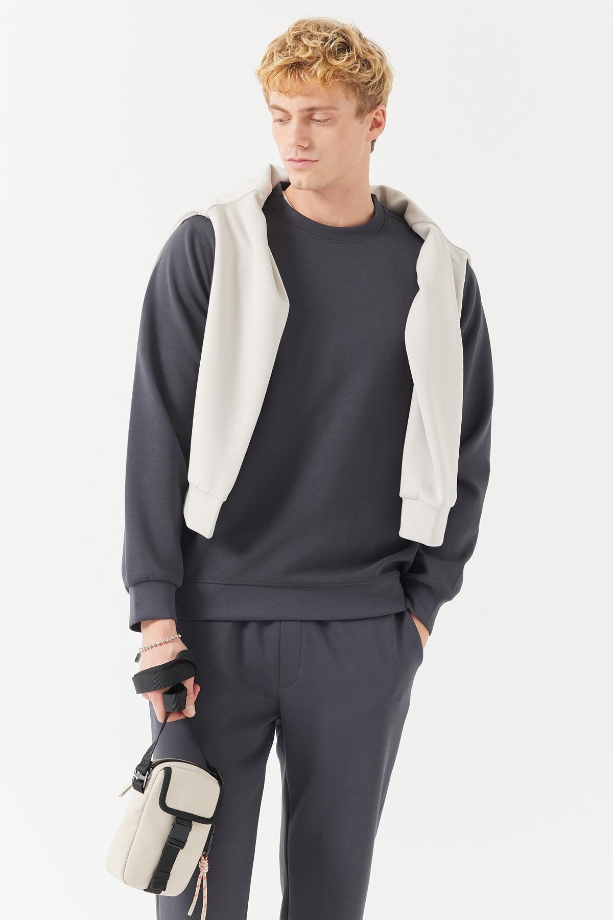 Men's Crew Neck Basic Sweat Top