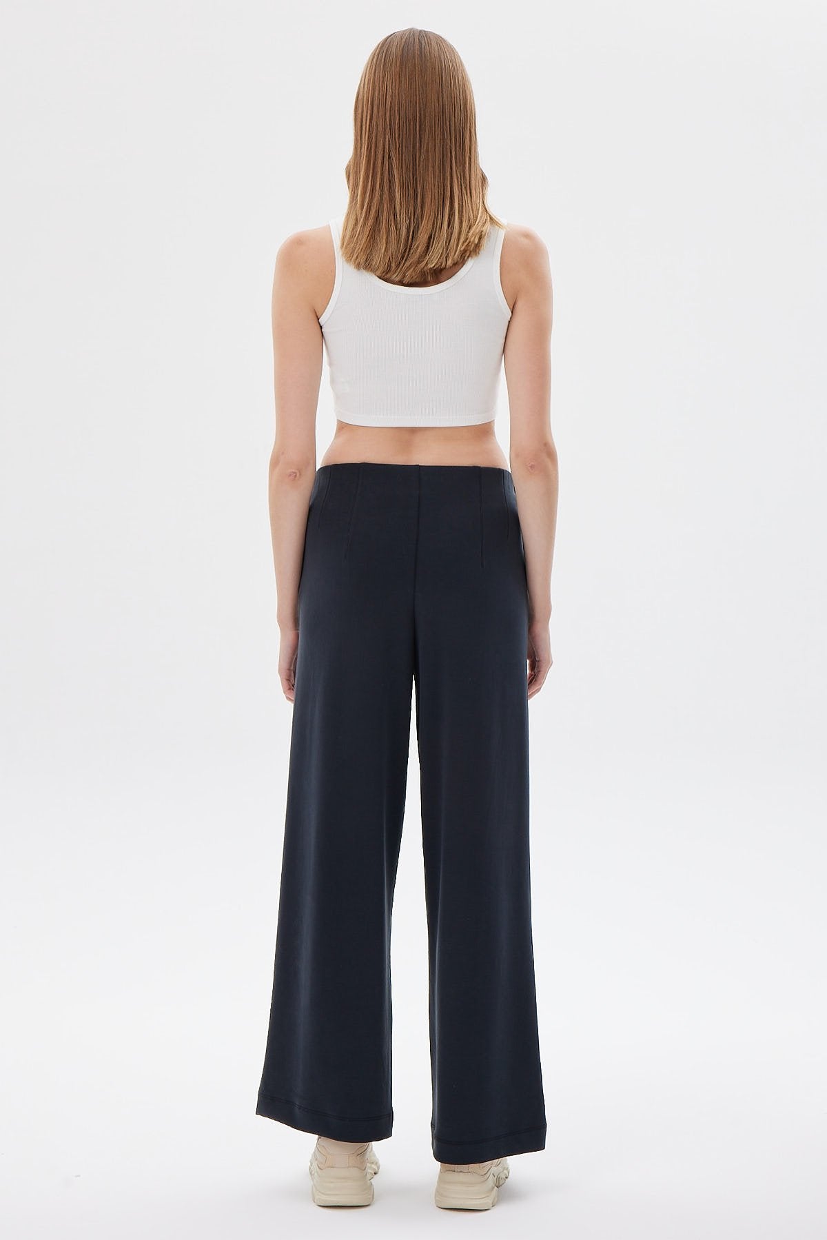 Women's Soft Texture Stitched Detail Trousers