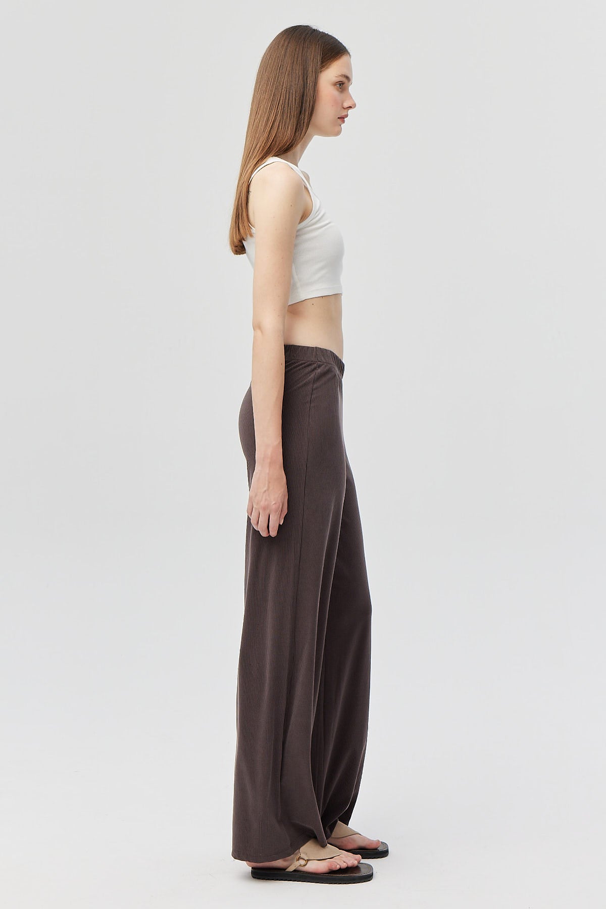 Women's Thin Ribbed Knit Trousers