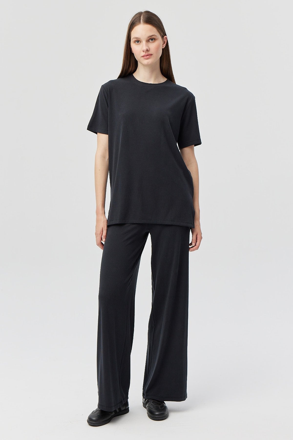 Women's Thin Ribbed Knit Trousers