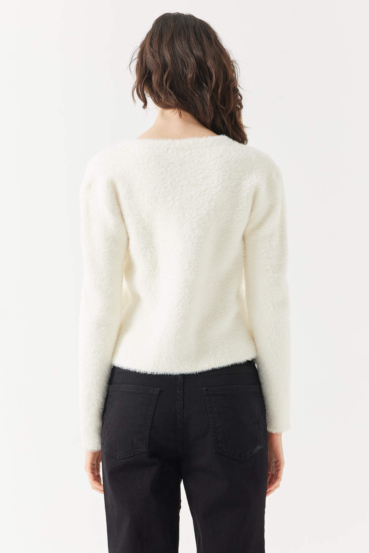 Women's Plush-Look Cardigan with Pockets